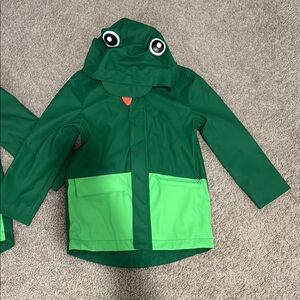 Green Frog Raincoat with Hood